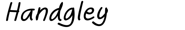 Handgley font preview